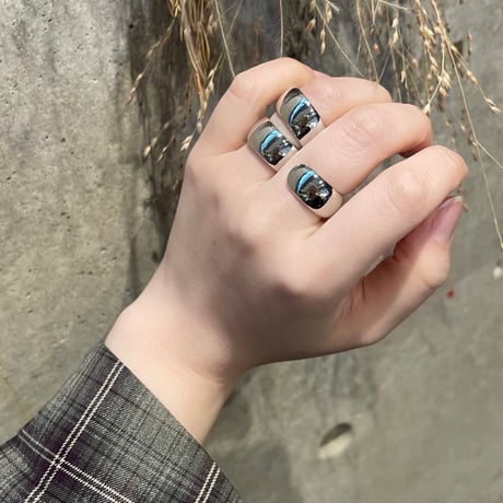 2405RG0466 / Twine around double finger ring（Silver）