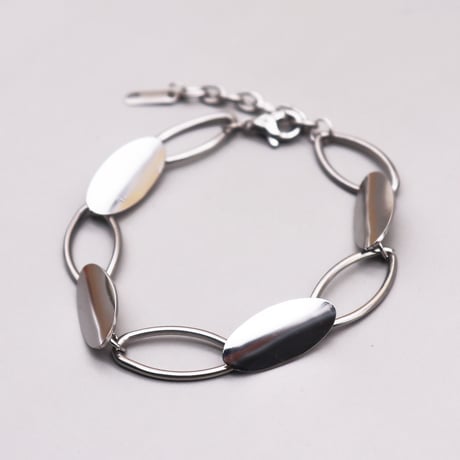 Geometry Oval Hand Chain Bracelet（Silver）/ 2109_BR097