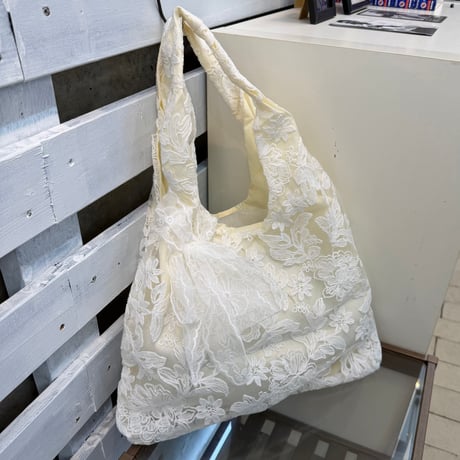 2604BG050(S) / Flower Lace Tote Bag (Ivory)