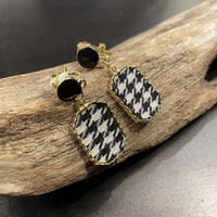 Chidori Black Clip Earring（Gold/Black）／2212_ER0125