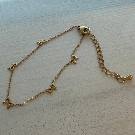 2606BR0142 / Mini Ribbon motif Bracelet（Gold）