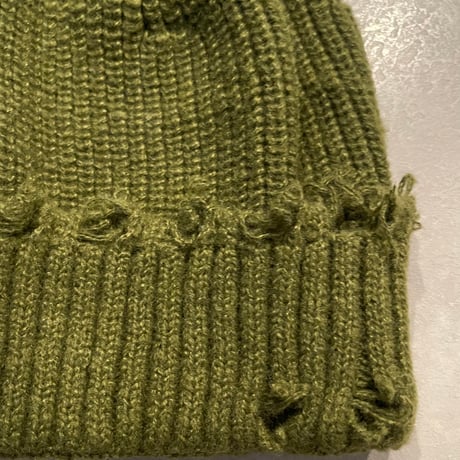 2509HW0106(S) / Damage Knit cap（Olive）
