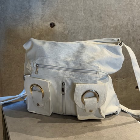 2507BG035(S)/ 2Way Shoulder Bag （White)
