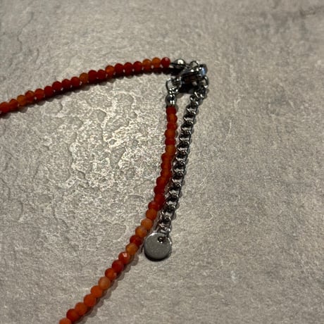 2503NC0327／ natural stone  necklace（carnelian)
