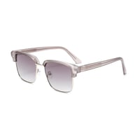 【 Select 】Retro Square Semi Metal Sunglasses (Grey/Gradient)