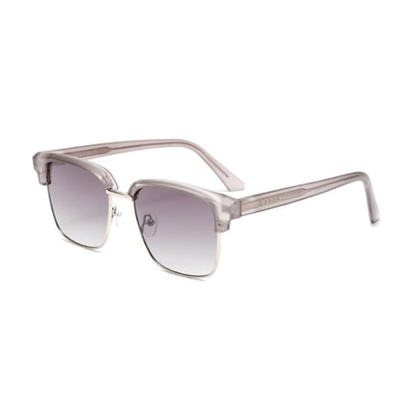 【 Select 】Retro Square Semi Metal Sunglasses (Grey/Gradient)