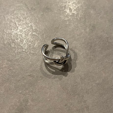 2311RG0324 / Double line cross ring（Silver）