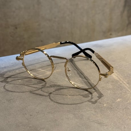 SE25SG_CA017（S） / Round  Design Sunglasses (Gold/Clear)