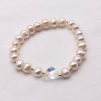 Irregular Pearl Herat Charm Bracelet（Pearl）/ 2106-BR057