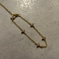 2512BR0115 / Stone Flower chain bracelet（Gold）