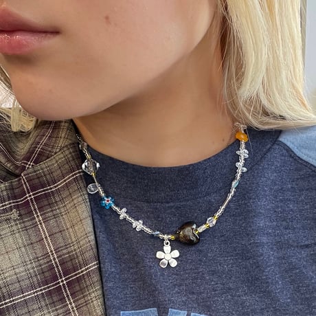 2503NC0323／ mulch crystal necklace（clear）