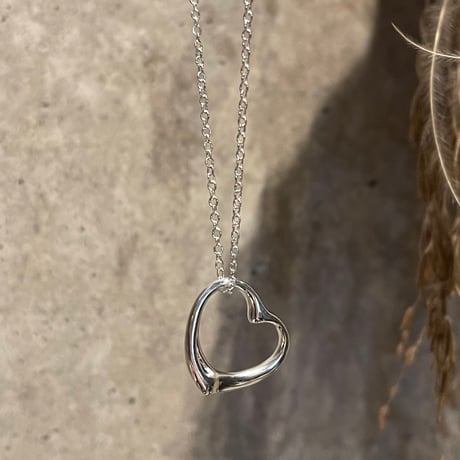 2502NC0285 / Twist heart motif Necklace（Silver）