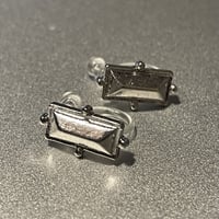 2302_ER0137／Mini Square Stats Clip Earings（Silver）
