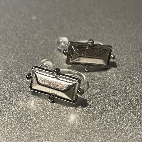 2302_ER0137／Mini Square Stats Clip Earings（Silver）