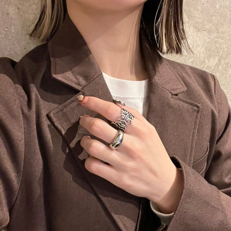2110RG136 / Circle Irregular Ring（Silver）