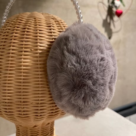 2412GS030(S)/ Pearl band fur ear muffler（Gray）