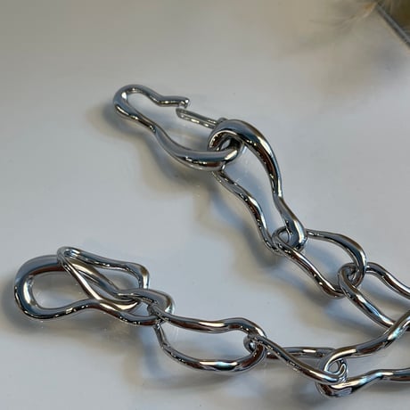 2408BR0054 / Wave irregular chain Bracelet（Silver）