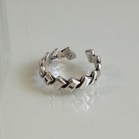 2604RG0778 / Square text ring（Silver）