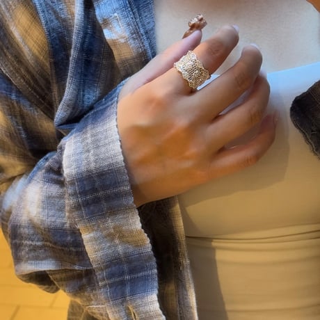 2507RG0668 / See-through Stone ring（Silver）