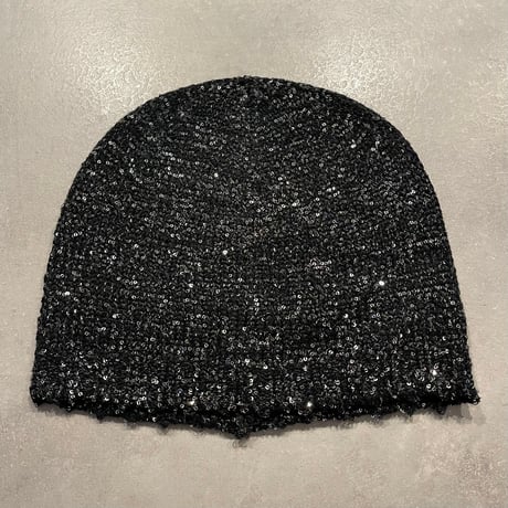 2409HW0047(S)/ Spangle knit cap（Black）