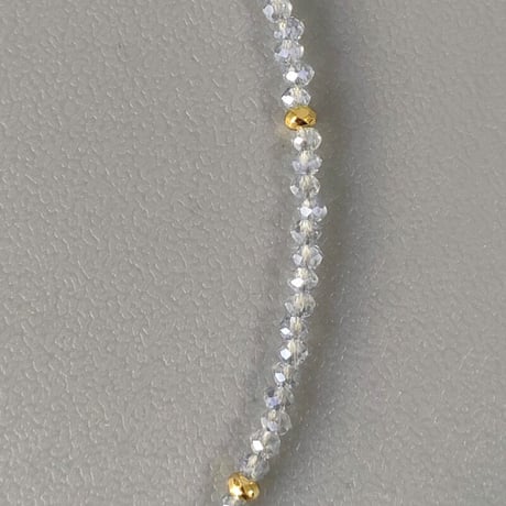 Small crystal beads Choker Necklace（#02）  /  2106-NC058