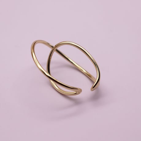 Metal Distortion Clip Earcuff （Gold/Right） / EC057