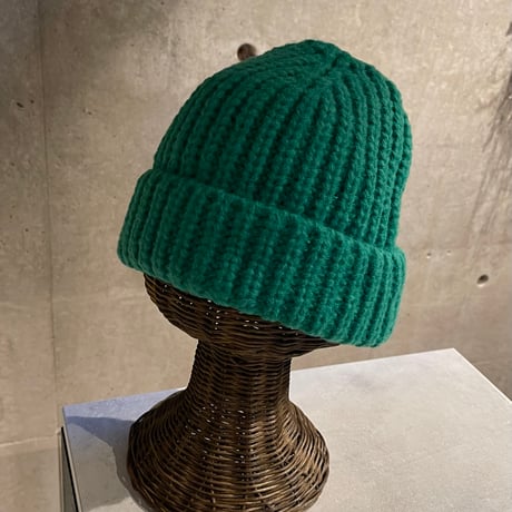 SEL251110BN(S) / Handmade Knit Beanie Hat（Green）