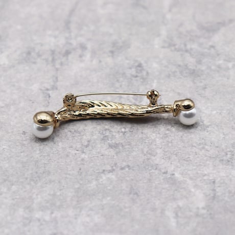 Vintage Rope Pearl Brooch（GOLD） / OT-003