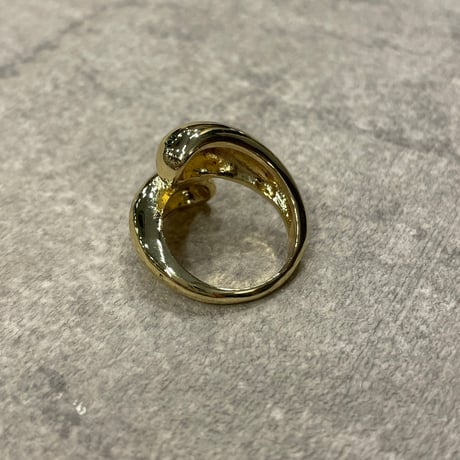 2402RG0391  / Cross drop ring （L / Gold）