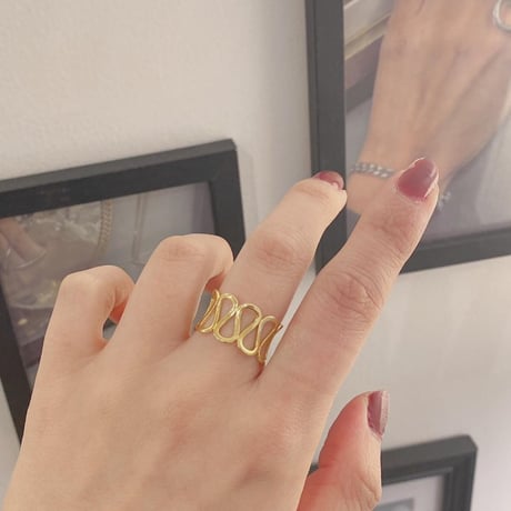 Weave open design Ring （Gold）   /  2201_RG0158
