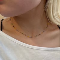 2604NC0383  /  Color beads Necklace（Gold）