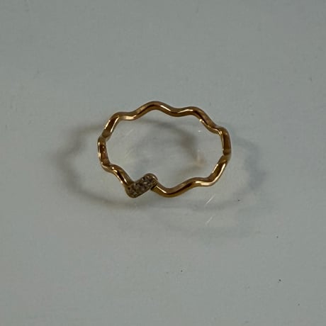 2603RG0752 / Stone wave ring（Gold）