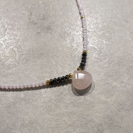 Small crystal beads Choker Necklace（#04）  /  2106-NC058