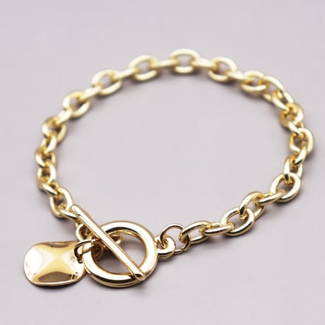 Geometry Oval Plate Chain Bracelet（Gold）/ 2109_BR110