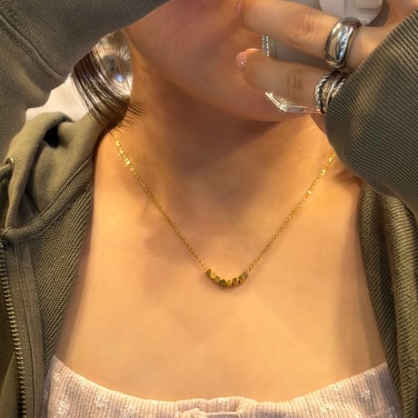 2605NC0392 / Cube design Necklace（Gold）