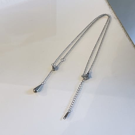 2310NC0205 / Double drop chain Necklace（Silver）