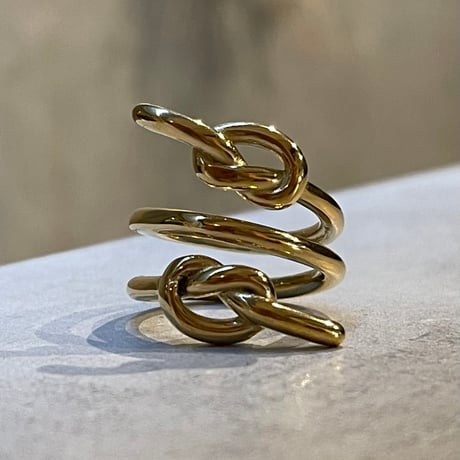 2505RG0622 / Knot design Triple line ring（Gold）