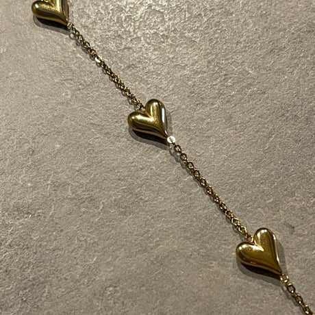 2503BR0073 /  Heart motif Bracelet（Gold）