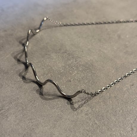 2503NC0320／wave design chain Necklace（Silver）