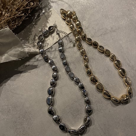 Irregular Metal Necklace（Gold）/ 2212-NC0168