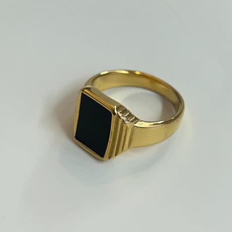 【Select】IM24AC_RG001 / Square plate ring（Gold）