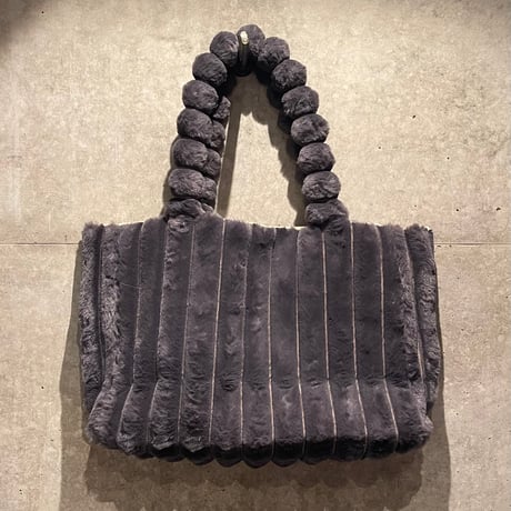 2511BG044(S) / Fur Tote bag (Black)