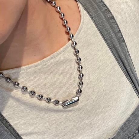 2411NC0264 / Ball chain necklace （Silver 8mm/50cm,60cm）