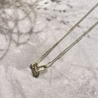 U type double chain necklace （Gold）/ 2210_NC0163