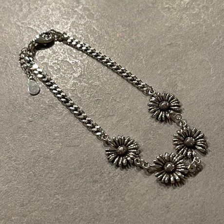 2501BR0067 / Metal Vintage Sunflower Bracelet（Silver）