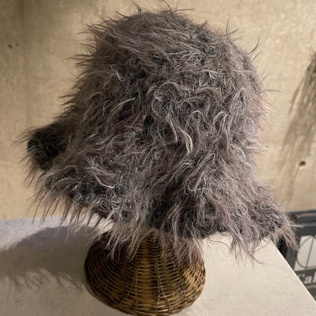 2411HW0062(S)/ Color shaggy knit Hat（Gray）