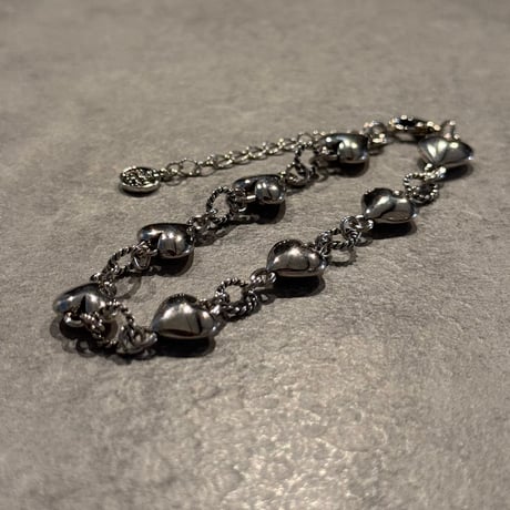 2504BR0077/  Heart round  design bracelet （silver)