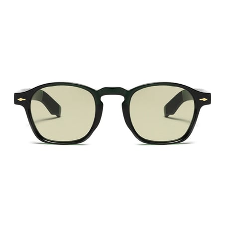 【 Select 】Vintage Retro Square Decoration Design Sunglasses(Dk Green)