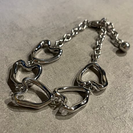 2508BR0092 / Heart motif Connect bracelet（Silver）