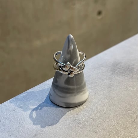 2311RG0324 / Double line cross ring（Silver）